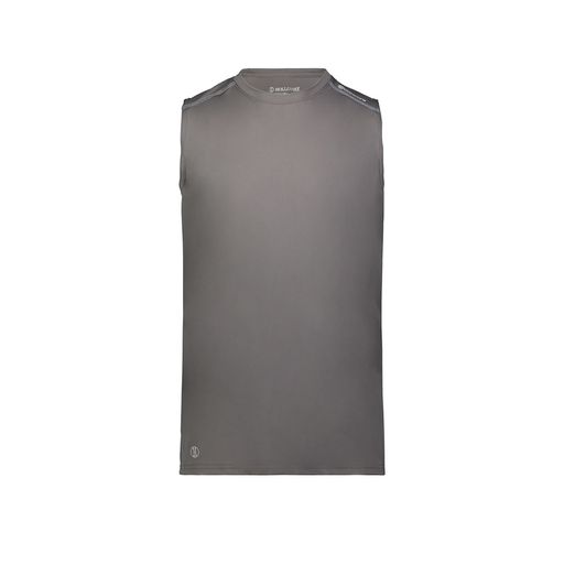 [222593.98D.S-LOGO3] Men's CoolDry TankTop (Adult S, Gray, Logo 3)