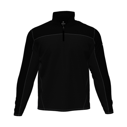 [CUS-DFW-QTRZ-PER-LSL-BLK-AS-LOGO2] Quarter Zip Pullover (Adult S, Black, Logo 2)