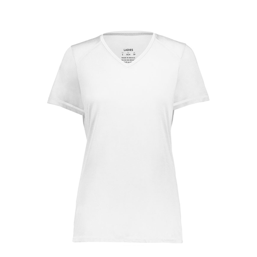 [6844.005.XS-LOGO2] Women's SoftTouch Short Sleeve (Female Adult XS, White, Logo 2)