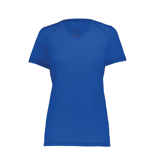 [6844.060.XS-LOGO3] Women's SoftTouch Short Sleeve (Female Adult XS, Royal, Logo 3)