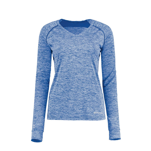 [222770.U55.XS-LOGO2] Ladies Electric Long Sleeve Shirt (Female Adult XS, Royal, Logo 2)