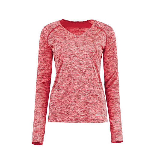 [222770.T20.XS-LOGO2] Ladies Electric Long Sleeve Shirt (Female Adult XS, Red, Logo 2)