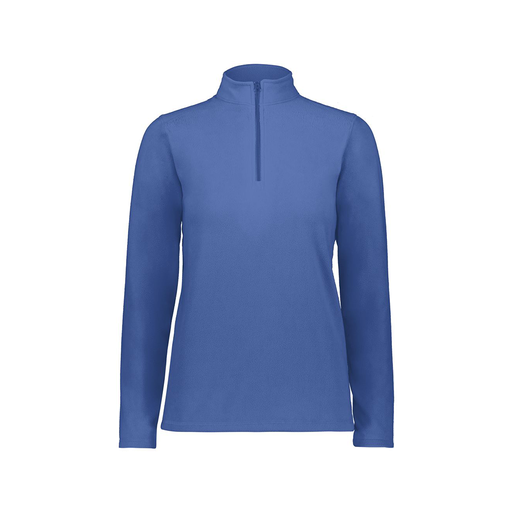 [6864.060.XS-LOGO2] Ladies MicroFleece 1/4 Zip Pullover (Female Adult XS, Royal, Logo 2)