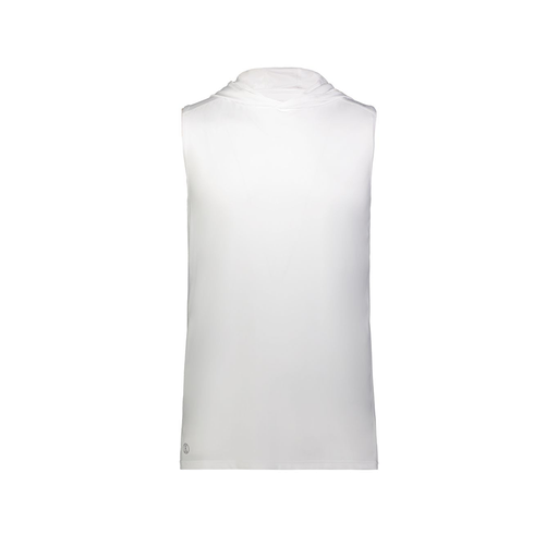 [222590.005.XS-LOGO1] Men's CoolDry Sleeveless Hoodie (Adult XS, White, Logo 1)