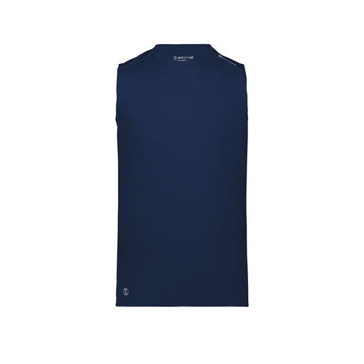 [222593.065.S-LOGO2] Men's CoolDry TankTop (Adult S, Navy, Logo 2)