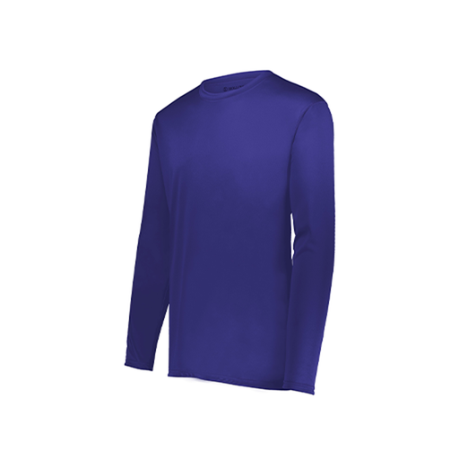 [222822.747.XS-LOGO2] Men's LS Smooth Sport Shirt (Adult XS, Purple, Logo 2)