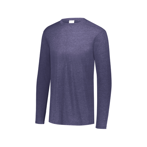 [FTLCUBNV-AXS-LOGO2] Decker Men's Tri-Blend T-Shirt - Long Sleeve (Adult XS, Navy, Logo 2)