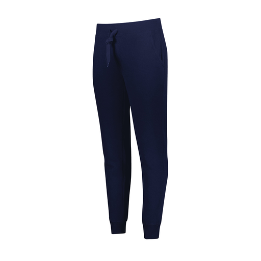 [229748.065.XS-LOGO1] Ladies 60/40 Fleece Jogger (Female Adult XS, Navy, Logo 1)