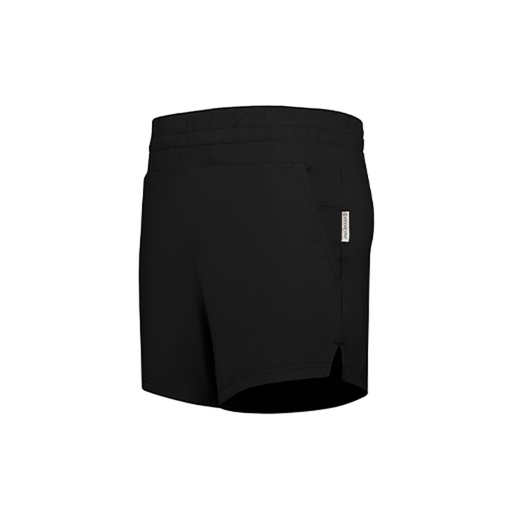 [223704.080.XS-LOGO1] LADIES VENTURA SOFT KNIT SHORTS (Female Adult XS, Black, Logo 1)